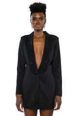 PRETTIEST PROBLEM DEEP V BLAZER MINI DRESS