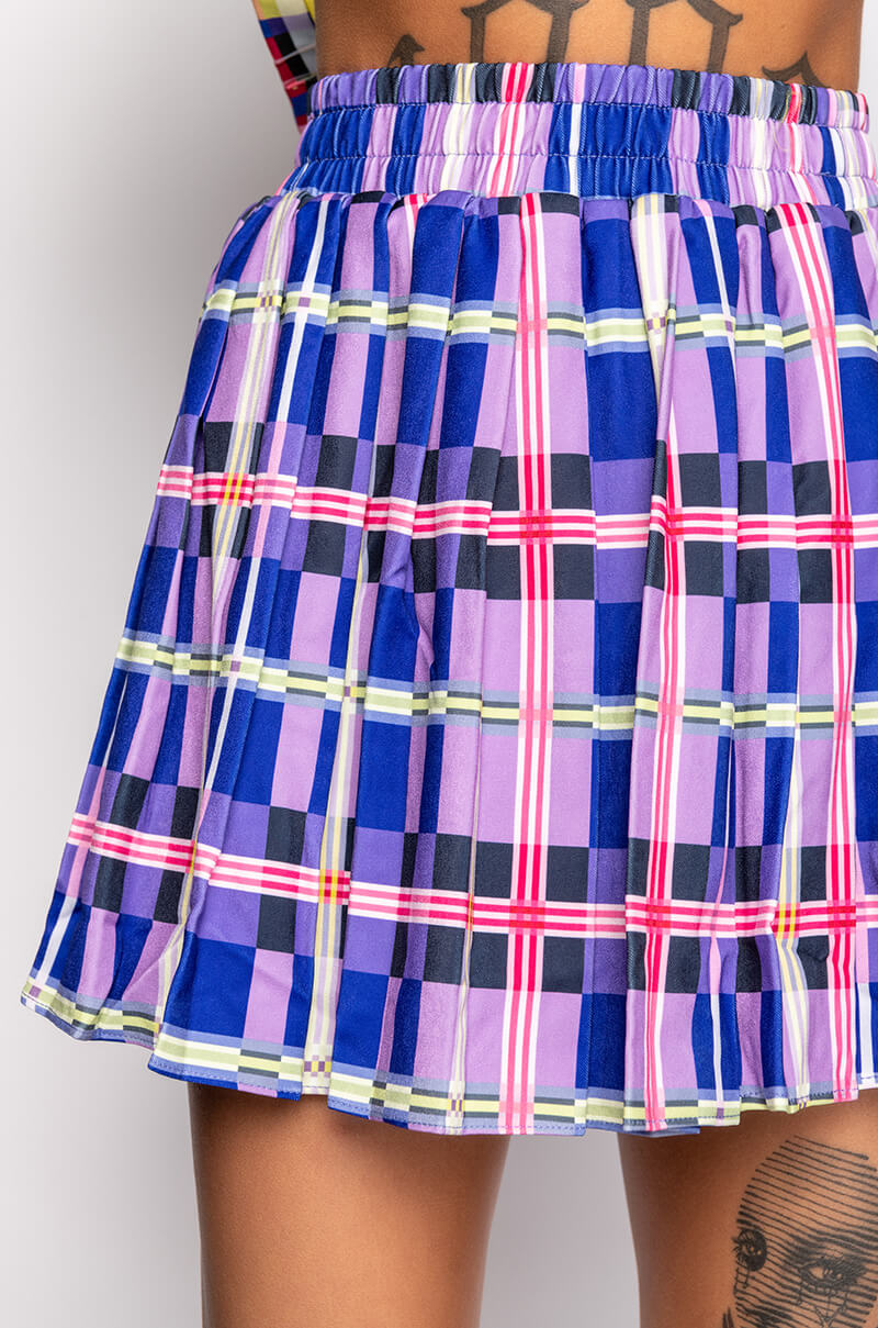 PRIVATE SCHOOL PLEATED MINI SKIRT