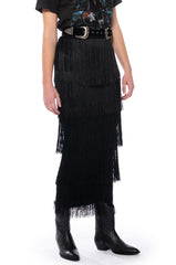 PUT ME FIRST FRINGE MAXI SKIRT