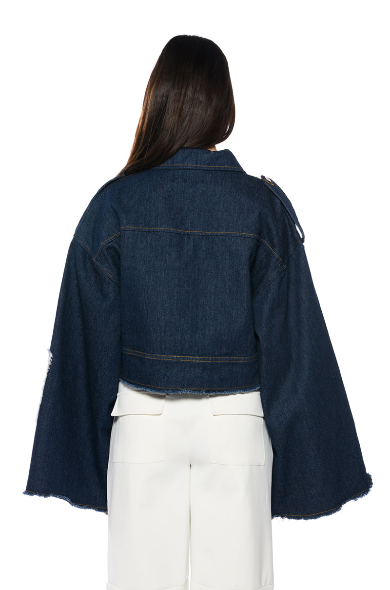 RAW DENIM OVERSIZED JACKET