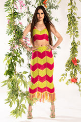 GRENADA ISLAND KNIT MIDI SKIRT