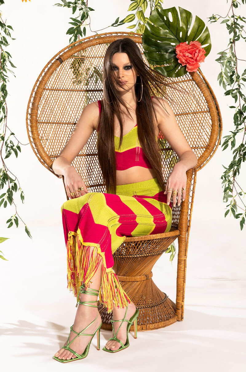 GRENADA ISLAND KNIT MIDI SKIRT