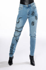 RIGHT CALL PAINTED HIGH RISE SKINNY JEANS