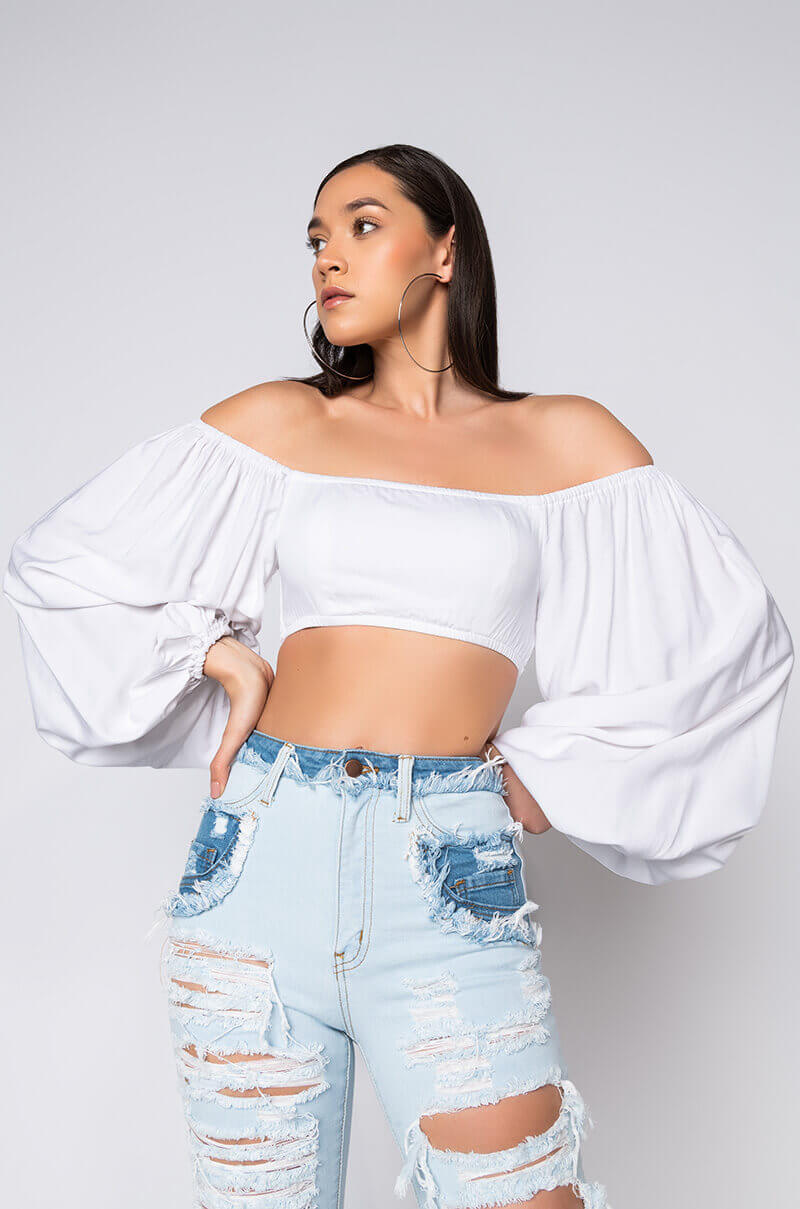 ROCK THE BOAT OFF SHOULDER BLOUSE