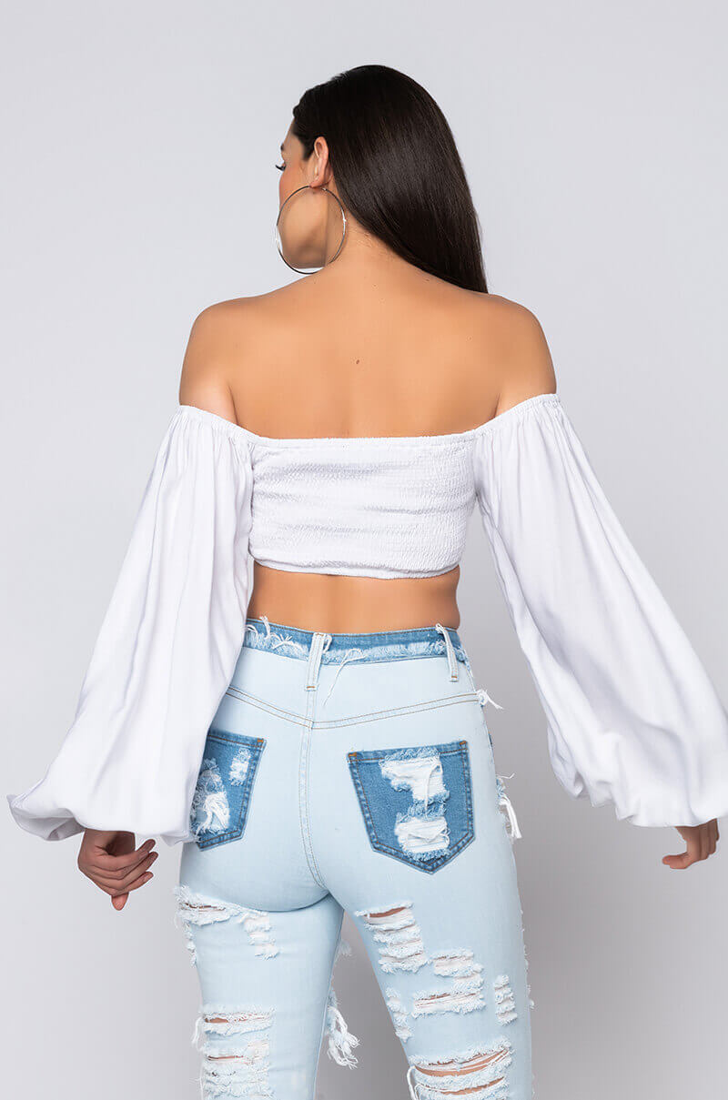 ROCK THE BOAT OFF SHOULDER BLOUSE