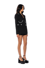 ROMANCE ME PEARL EMBELLISHED BLAZER