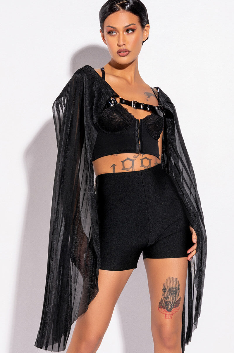 GEMMA FRINGE DETAIL BANDAGE SHORT