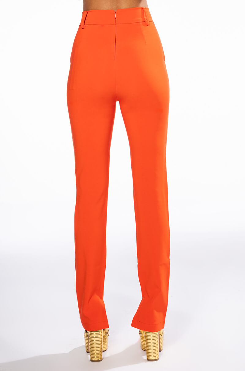HIGH RISE STRAIGHT LEG TROUSER